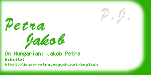 petra jakob business card